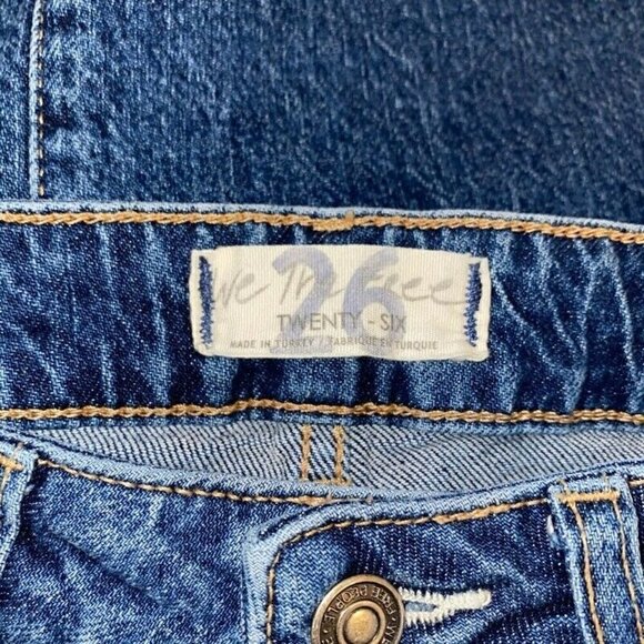 Free People We The Free Straight Jeans Blue 26 - Picture 8 of 8